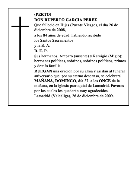DON RUPERTO GARCIA PEREZ