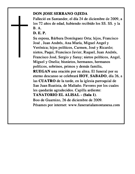 DON JOSE SERRANO OJEDA