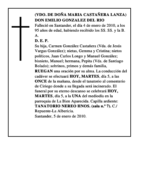 DON EMILIO GONZALEZ DEL RIO