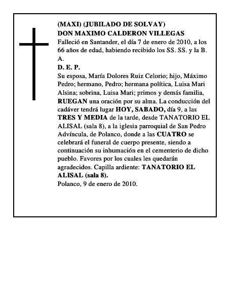 DON MAXIMO CALDERON VILLEGAS