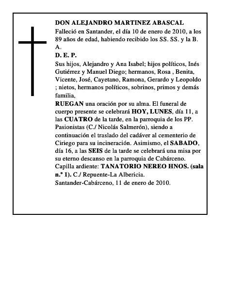 DON ALEJANDRO MARTINEZ ABASCAL