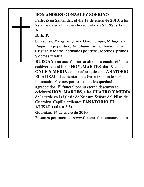 DON ANDRES GONZALEZ SOBRINO