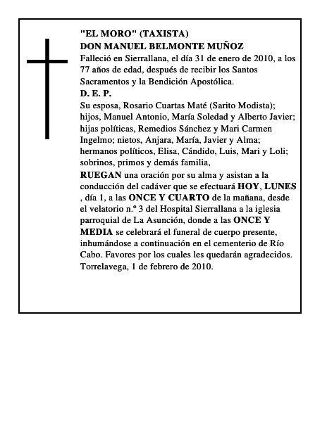 DON MANUEL BELMONTE MUÑOZ