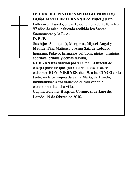 DOÑA MATILDE FERNANDEZ ENRIQUEZ