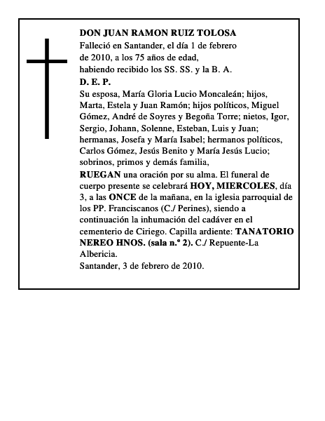DON JUAN RAMON RUIZ TOLOSA
