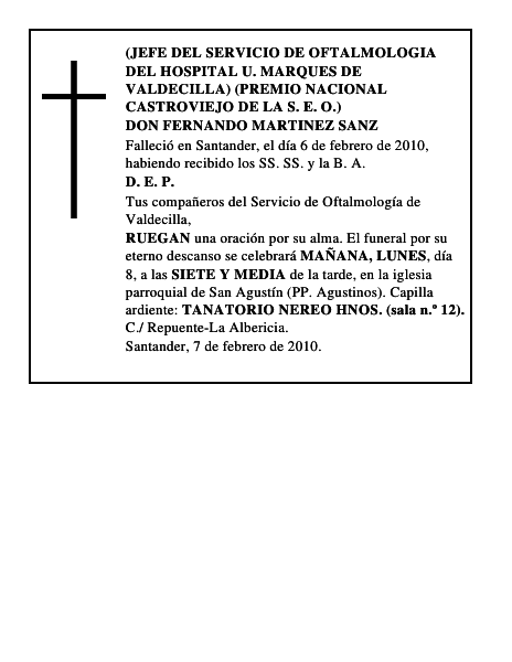 DON FERNANDO MARTINEZ SANZ