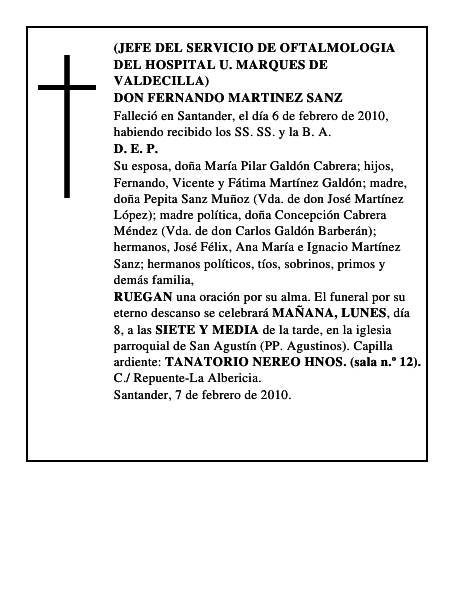 DON FERNANDO MARTINEZ SANZ