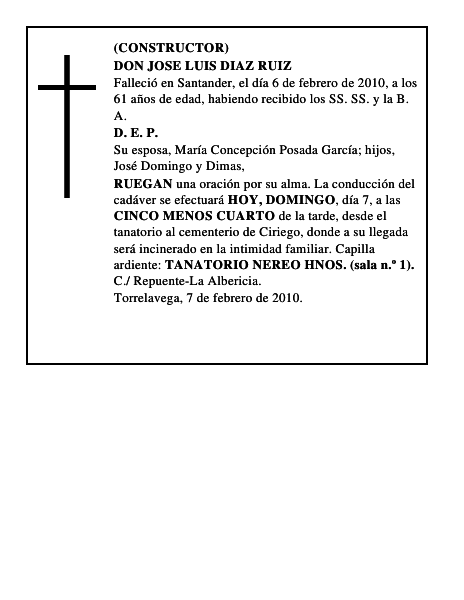 DON JOSE LUIS DIAZ RUIZ