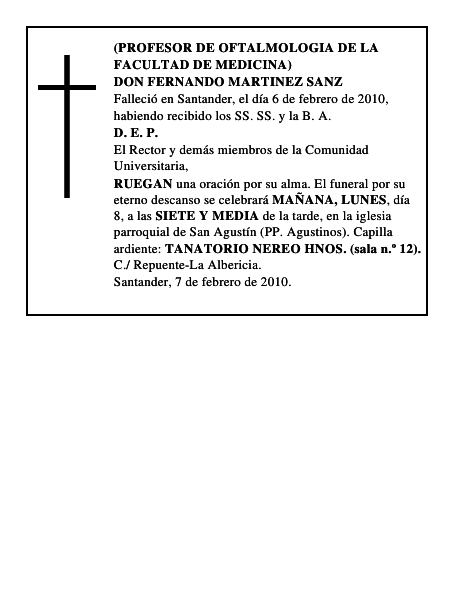 DON FERNANDO MARTINEZ SANZ
