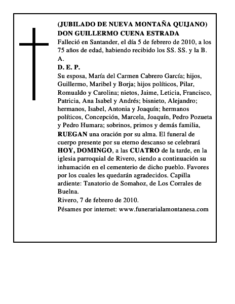 DON GUILLERMO CUENA ESTRADA