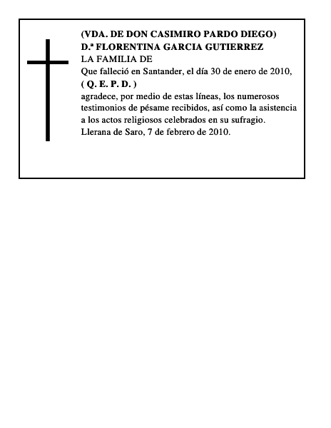 D.ª FLORENTINA GARCIA GUTIERREZ