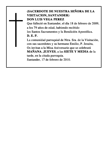 DON LUIS VEGA PEREZ