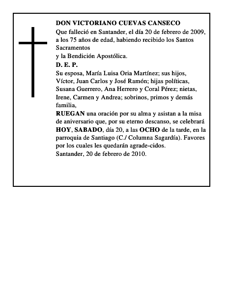 DON VICTORIANO CUEVAS CANSECO