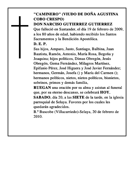 DON NARCISO GUTIERREZ GUTIERREZ