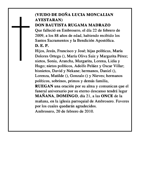 DON BAUTISTA RUGAMA MADRAZO