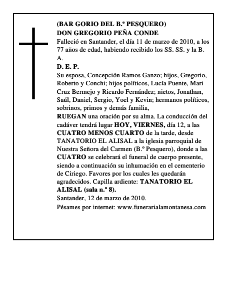 DON GREGORIO PEÑA CONDE