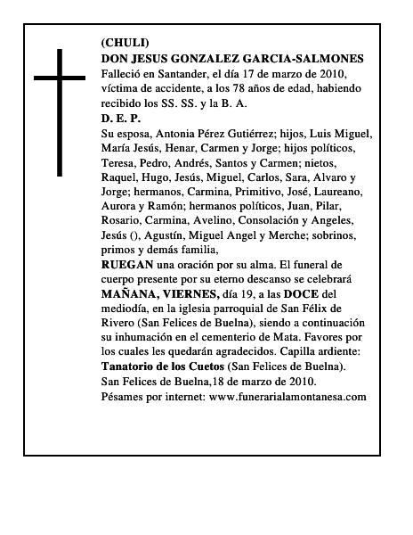 DON JESUS GONZALEZ GARCIA-SALMONES