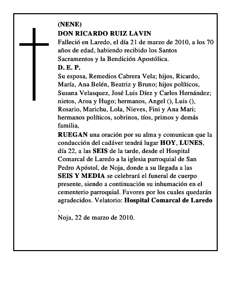DON RICARDO RUIZ LAVIN