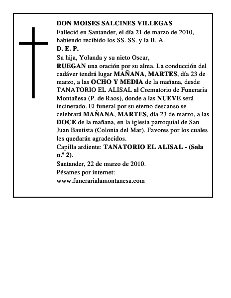 DON MOISES SALCINES VILLEGAS
