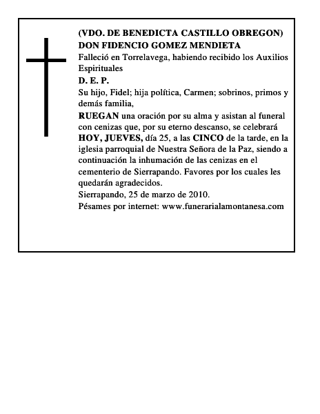 DON FIDENCIO GOMEZ MENDIETA