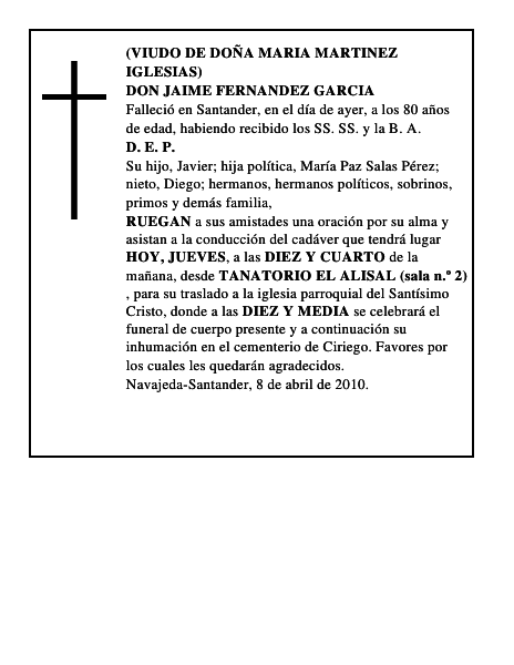 DON JAIME FERNANDEZ GARCIA