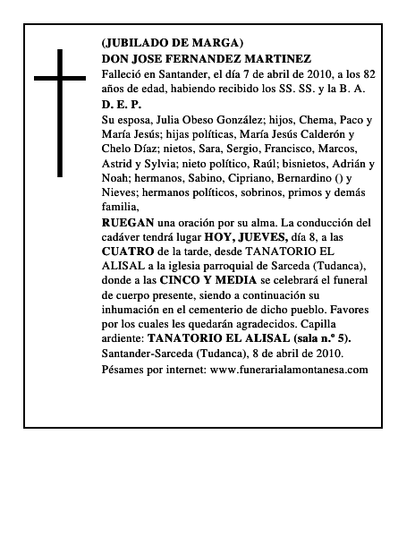 DON JOSE FERNANDEZ MARTINEZ