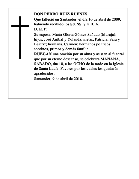 DON PEDRO RUIZ RUENES