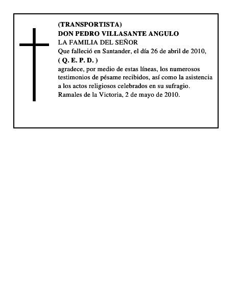 DON PEDRO VILLASANTE ANGULO