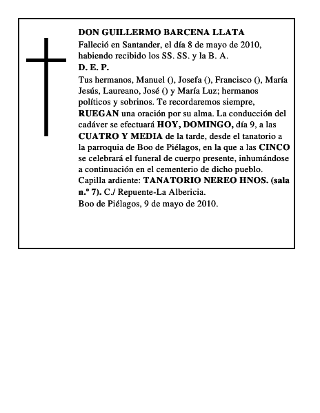 DON GUILLERMO BARCENA LLATA