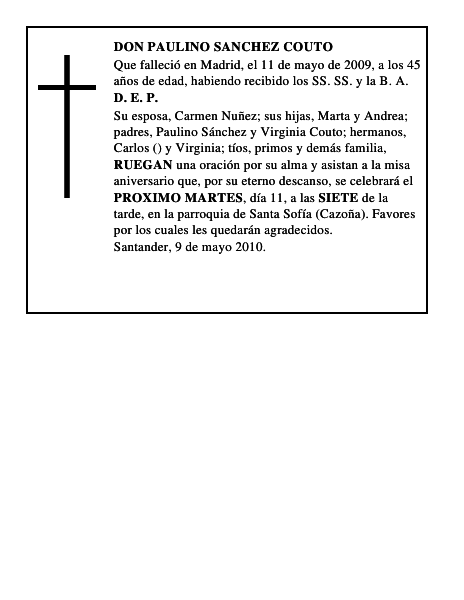 DON PAULINO SANCHEZ COUTO