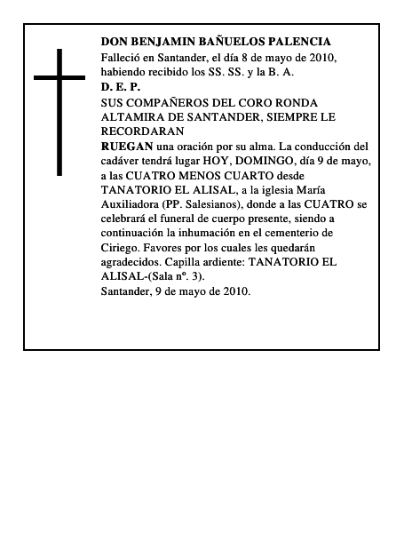 DON BENJAMIN BAÑUELOS PALENCIA