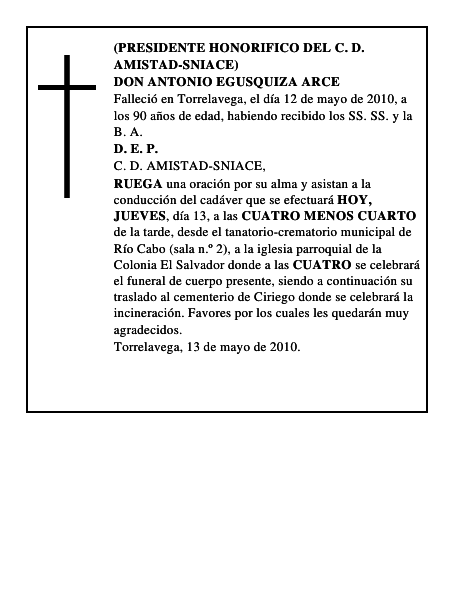 DON ANTONIO EGUSQUIZA ARCE
