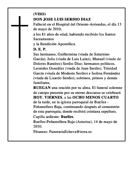 DON JOSE LUIS SERDIO DIAZ