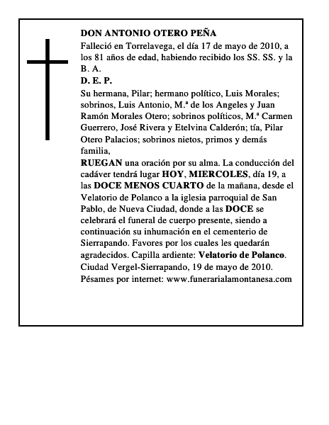 DON ANTONIO OTERO PEÑA