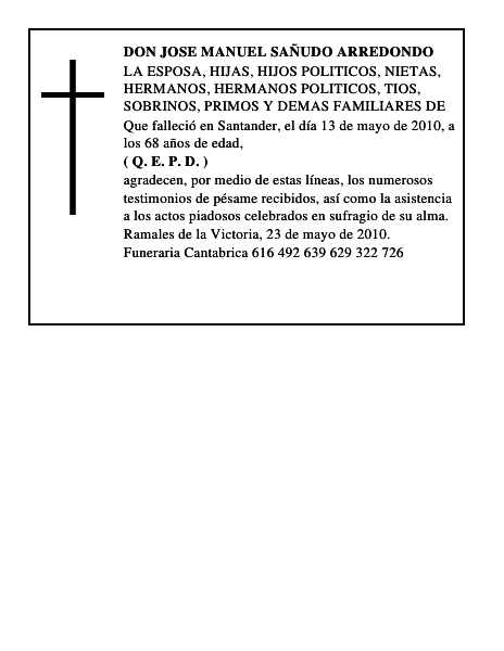 DON JOSE MANUEL SAÑUDO ARREDONDO