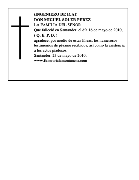DON MIGUEL SOLER PEREZ