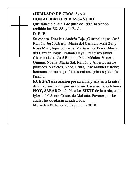 DON ALBERTO PEREZ SAÑUDO