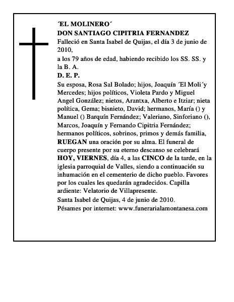 DON SANTIAGO CIPITRIA FERNANDEZ
