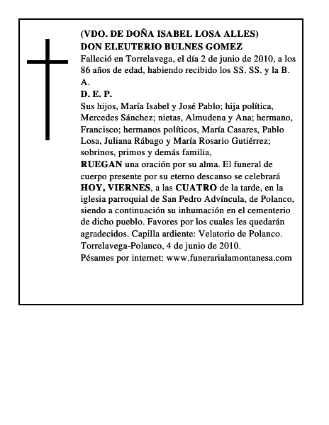 DON ELEUTERIO BULNES GOMEZ