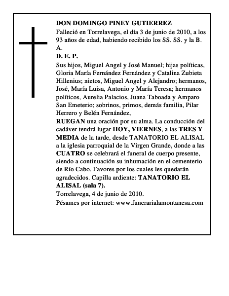 DON DOMINGO PINEY GUTIERREZ