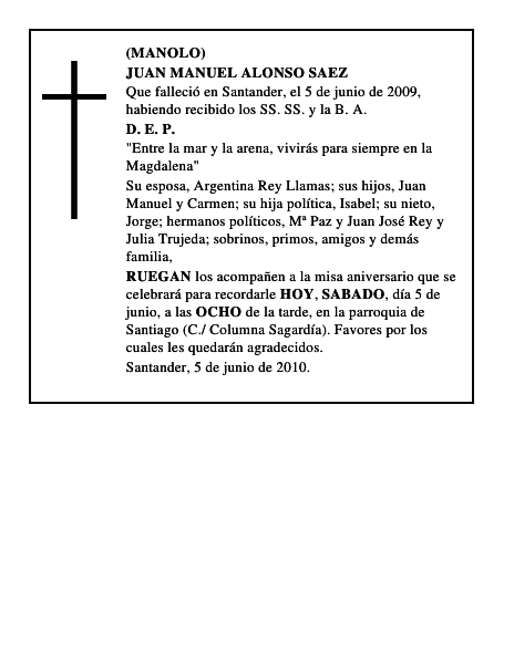 JUAN MANUEL ALONSO SAEZ