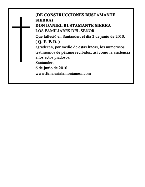 DON DANIEL BUSTAMANTE SIERRA