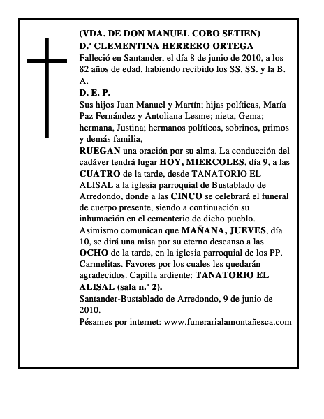 D.ª CLEMENTINA HERRERO ORTEGA