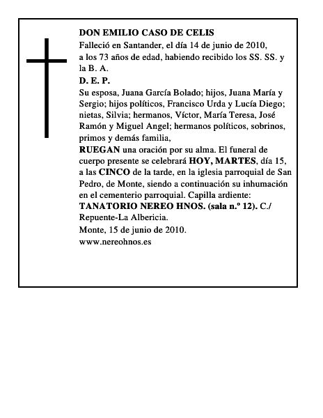 DON EMILIO CASO DE CELIS