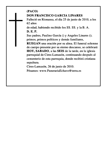 DON FRANCISCO GARCIA LINARES