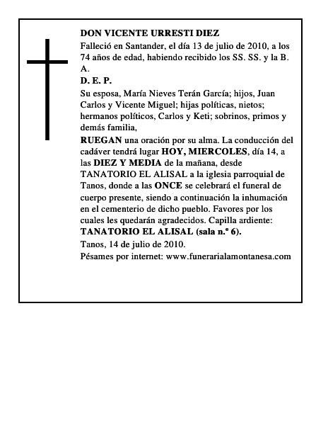 DON VICENTE URRESTI DIEZ