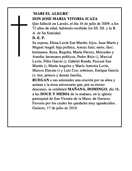 DON JOSE MARIA VITORIA ICAZA