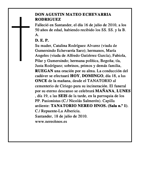 DON AGUSTIN MATEO ECHEVARRIA RODRIGUEZ