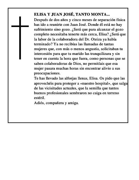 Elisa y Juan José, tanto monta.