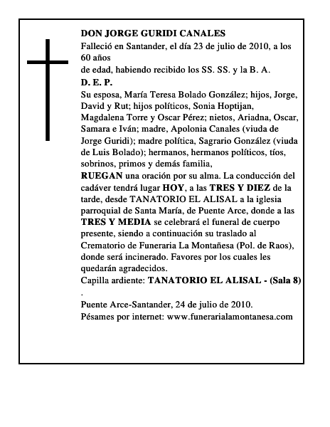 DON JORGE GURIDI CANALES